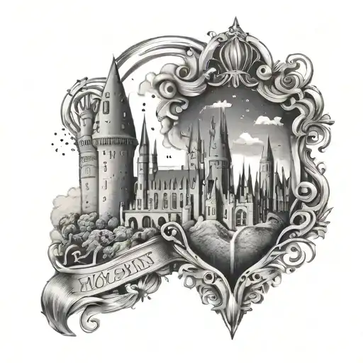 Hogwarts Forearm That Can Be Tattoed On 2 Different People