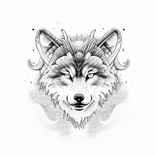 Aries Galaxy Wolf Dahlia Mind