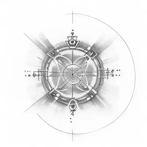 An Imperfect Circle Forming A Cross Symbolizing Patience And Love