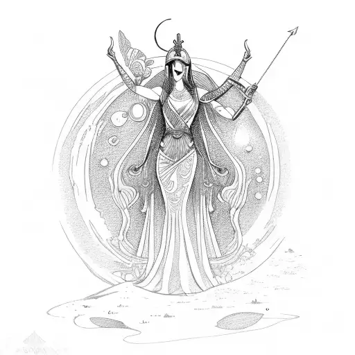 Artemis Greek Goddess Moon Bow Dress Magical