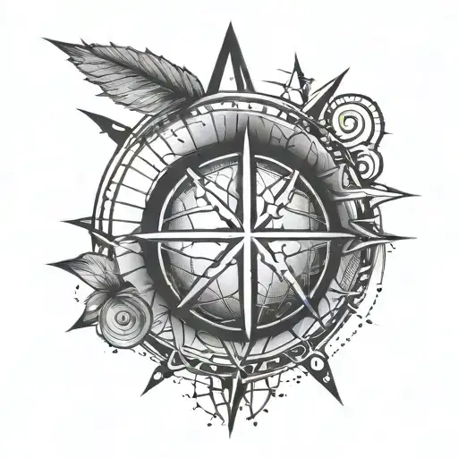 A Basketball Morphing Into A Compass To Signify The Client's Journey And Direction In Life