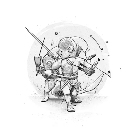 Bow And Archer With Money