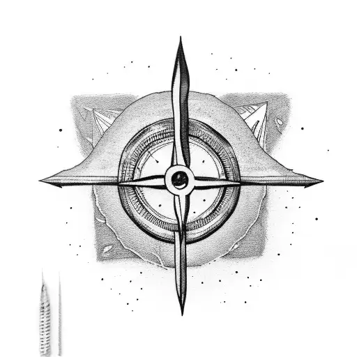 An Arrow With Compass