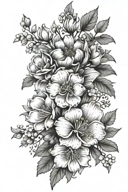 March March September Birth Flower Bouquet