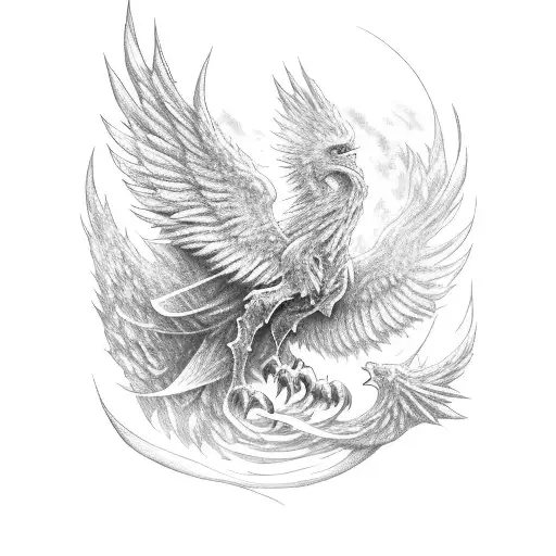 Knight Figthing A Phoenix