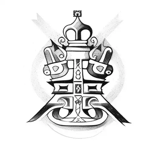 Aztec Style Chess King Piecr