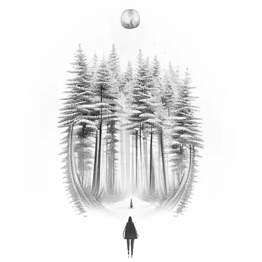 A Serene Forest Scene With A Hidden Symbol Representing Brotherhood Subtly Integrated Into The Trees