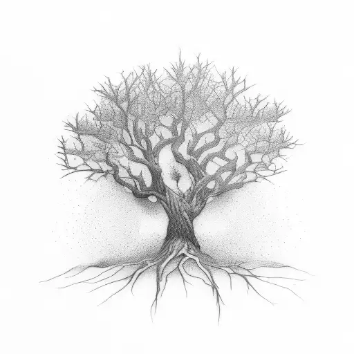 Different Trees In A Row Around The Wrist