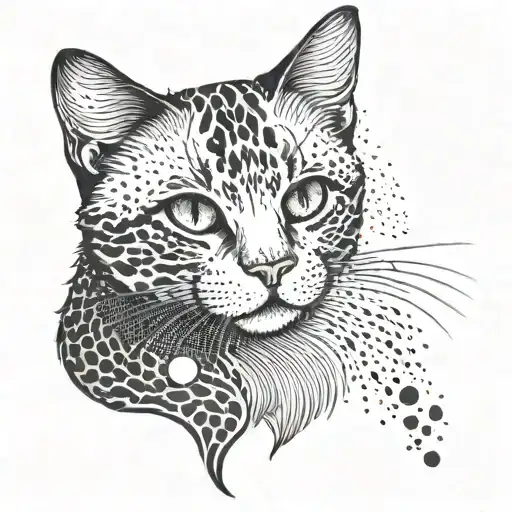 Cat In Semicolon Shape