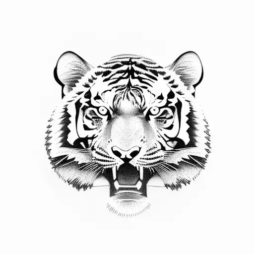 Tiger With Roman Numeral Clock