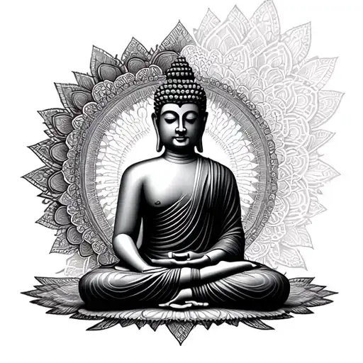 Buddha On The Background Of Mandalaya