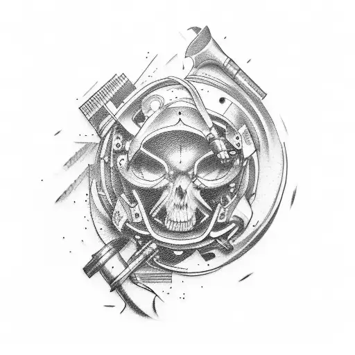 Create A Sleeve Tattoo Featuring Tools Of The Trade Intertwined With Car Parts