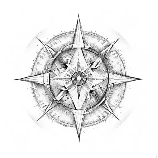 An Intricate Compass Design With The Coordinates Of A Special Place You Shared With Your Grandpa
