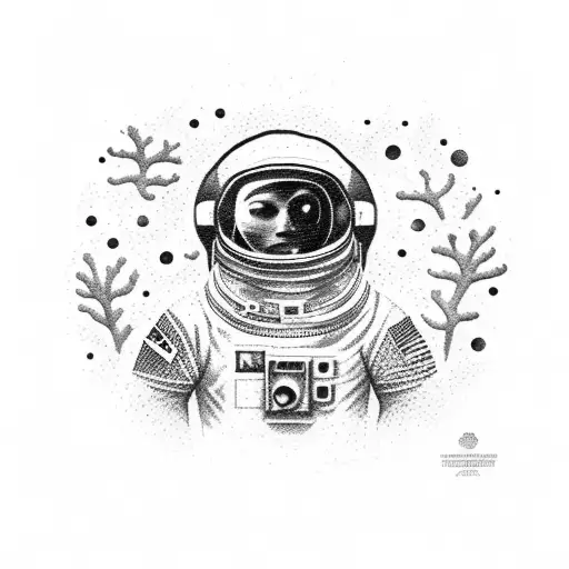 A Astronaut In The Coral Reef Smoking A Blunt