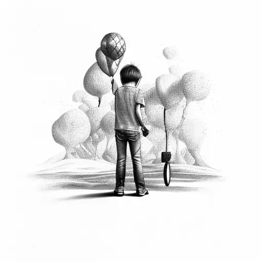 Boy Standing With Car