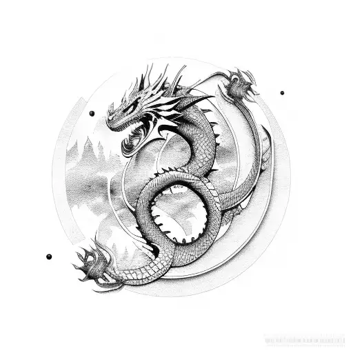 Signo Infinito Con Dragon