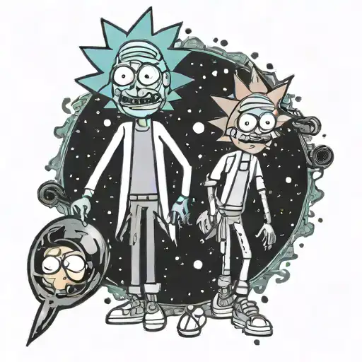 Rick Y Morty Together Cartoon Character