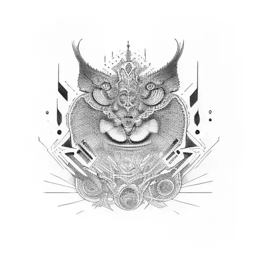 Molecula Abstraction In Red And Black Colors