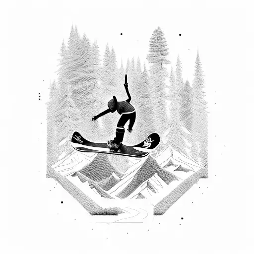 Create A Snowboarder Riding Lines Of Code Down A Mountain