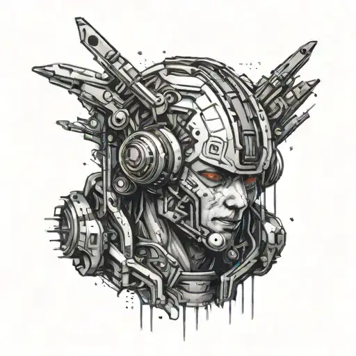 Design A Tattoo Featuring A Cybernetic Augmentation Inspired By Cyberpunk 2077