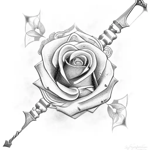 Sword And Roses From Minecraft