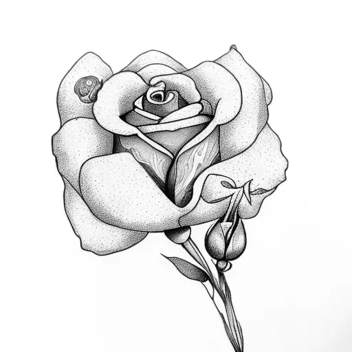 Jasmine Flower With A Rose And An Iris Wrapped In Twine