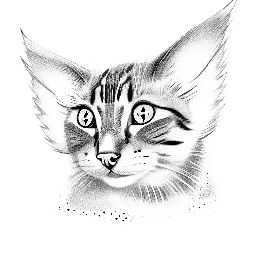 Playful Cat With Wings Catching A Butterfly