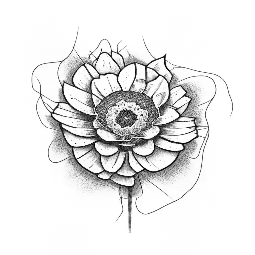 Wild Flowers In A Line