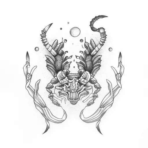 Scorpio With Large Claws And A Big Tail