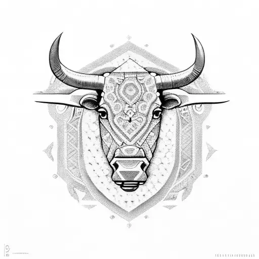A Bull Made Of Intricate Geometric Patterns