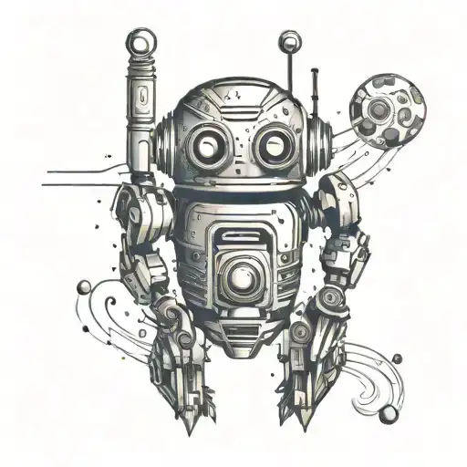 Robot And Space Themed