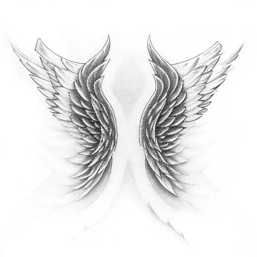 Angel Wings Outlines