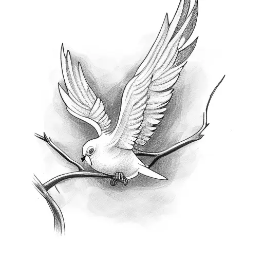 Dove With Branch