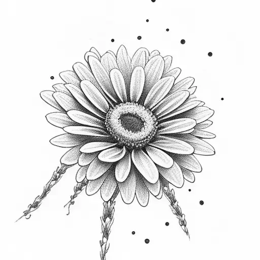 Bouquet With Daisy And Chrysanthemum Flowers