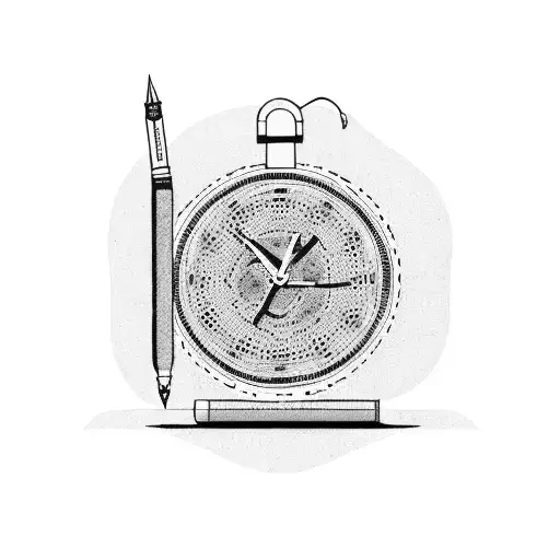 Microphone And Pen Inside A Clock