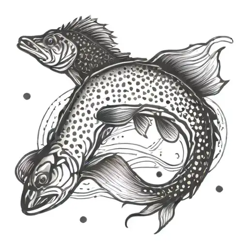 Fly Fishing On A River Flowing