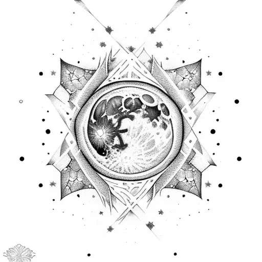 Moon Rose Stars Sparkle