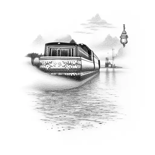 Canal Boat With Guitar