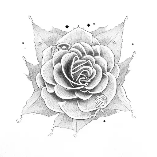 Combine A Japanese Temple With Rose Petals