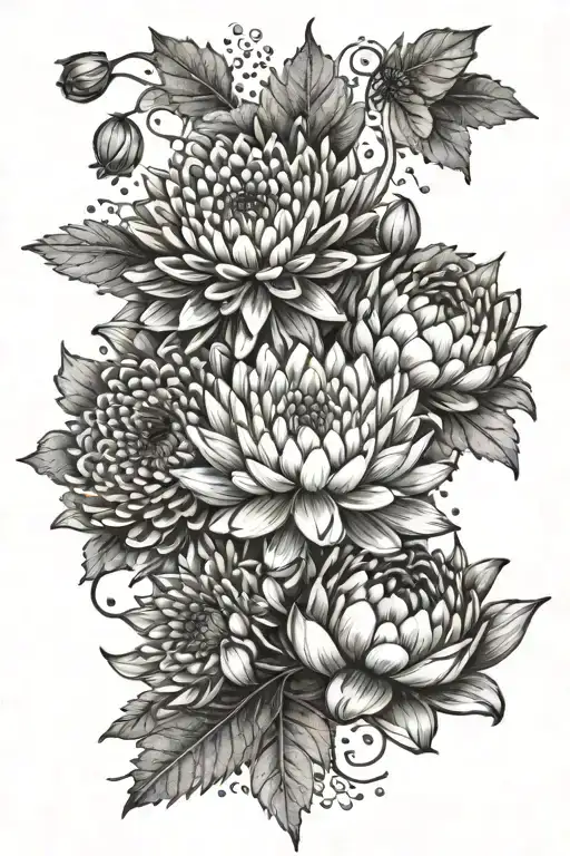 Chrysanthemum And Water Lily Bouquet