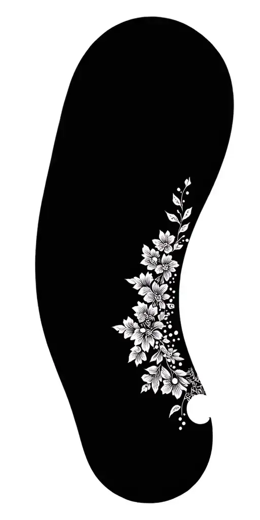 Floral Lace Background And Forest