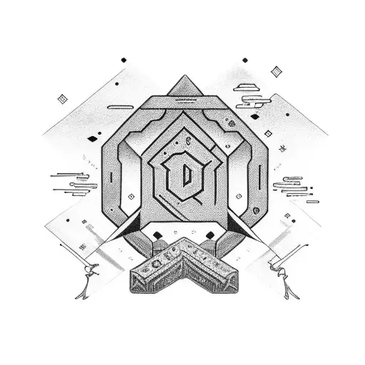 Bold Line Ornamental Typography Black Had Poke