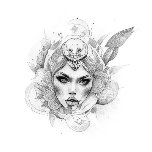 Some Colorful Tattos For Female Thighs