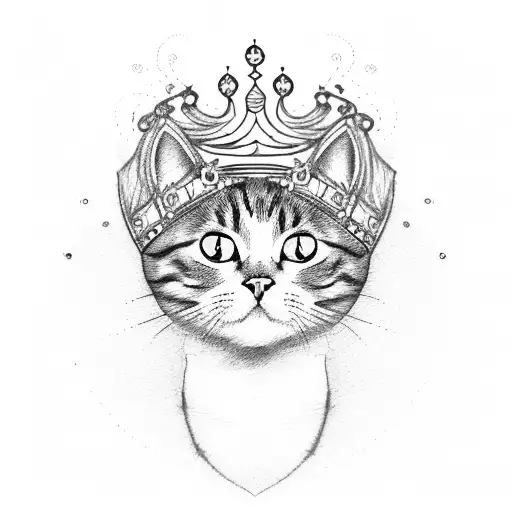 Cat Wearing A Georgian Crown