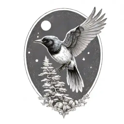 Stellar Jay Flying In The Air With Crest