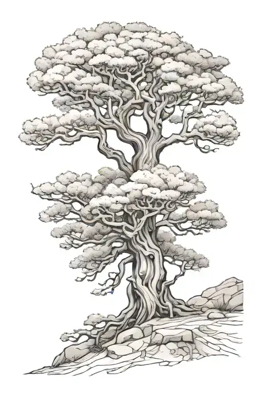 Ancient Bristlecone Pine Tree One Half Dead One Half Alive