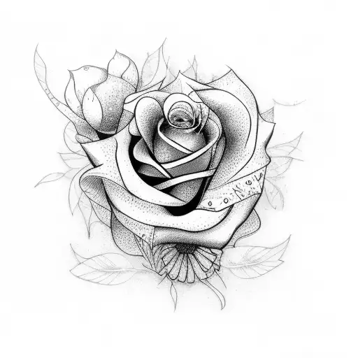 A Design With Roses Witch Has Empty Lines Crossing Through For My Arm