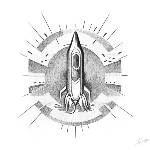 Texas Logo With A Rocket Coming Out Of It