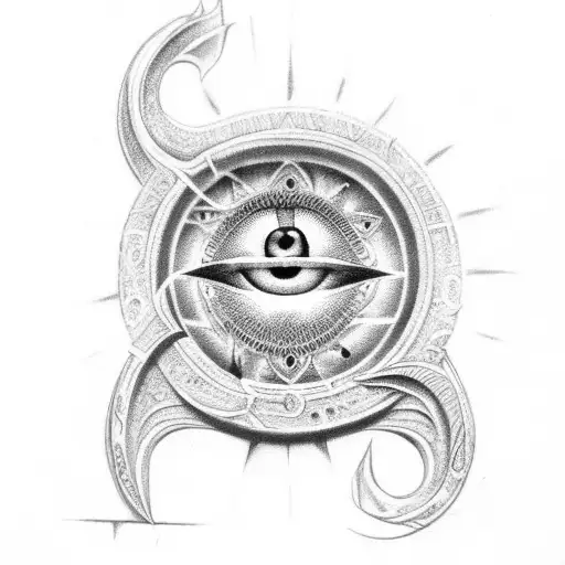 Ankh Symbol With Ra Eye