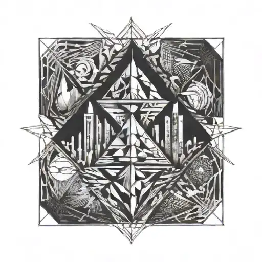 Living Abroad Geometric Sketch Style